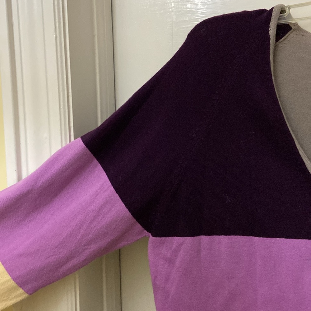Designer Colorblock Cardigan Sweater - Picture 4 of 13